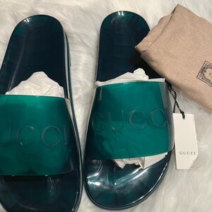 Authentic Gucci Transparent Slides - 9 Men/ 11 Women